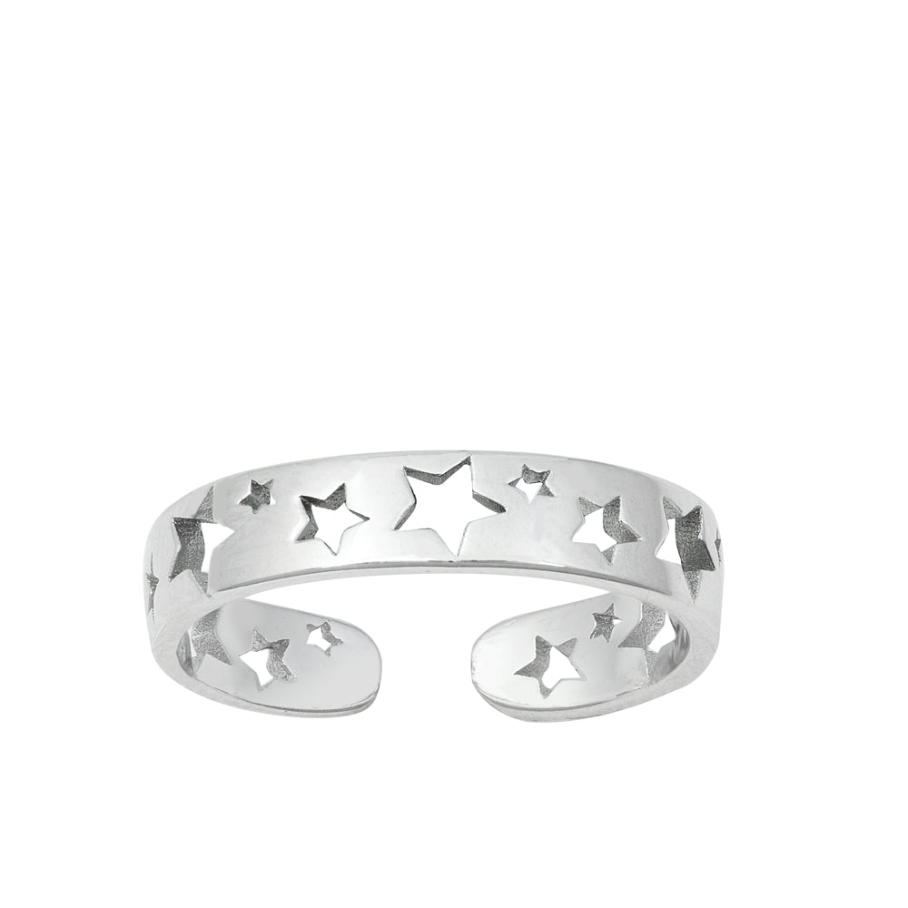 Silver Toe Ring - Stars