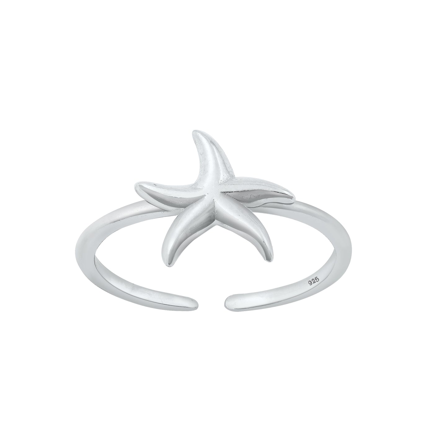 Silver Toe Ring - Starfish
