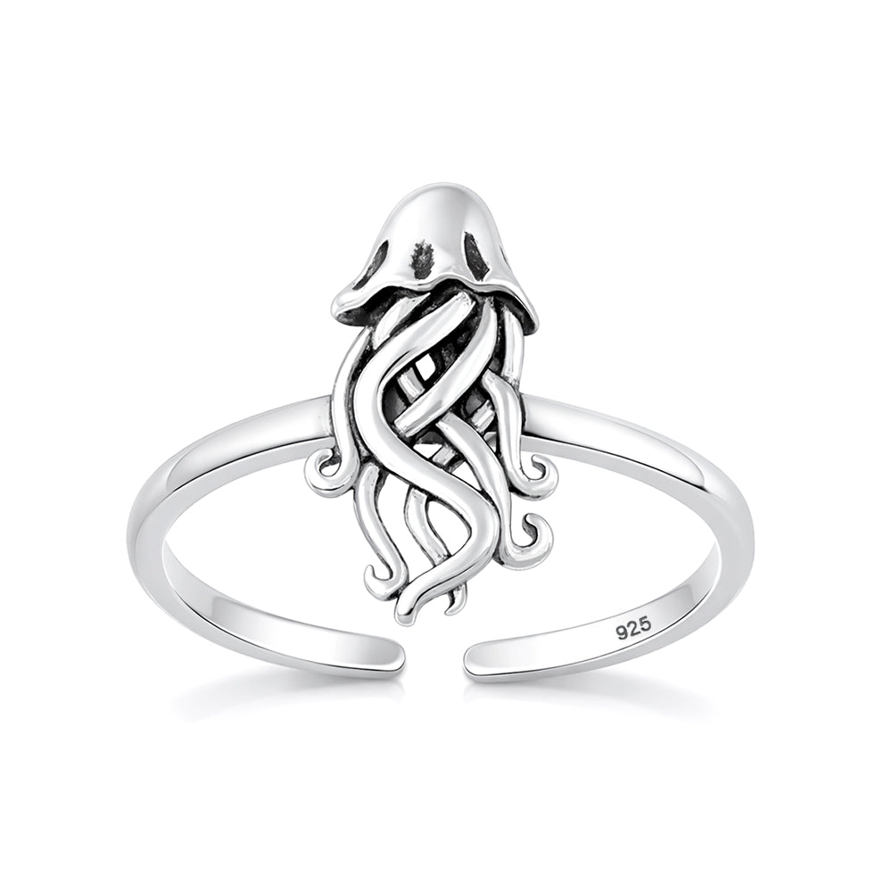 Silver Toe Ring - Jellyfish