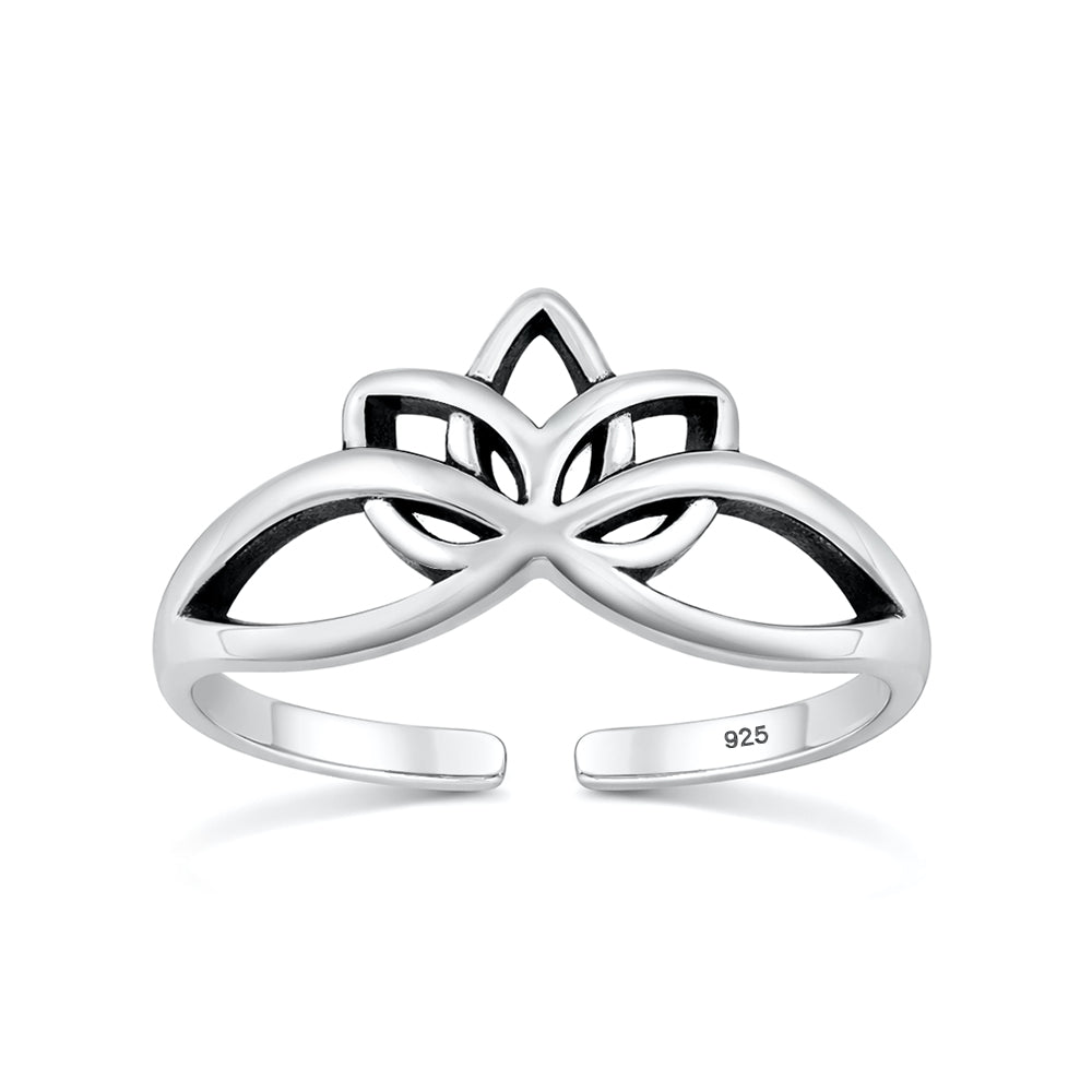 Silver Toe Ring - Lotus