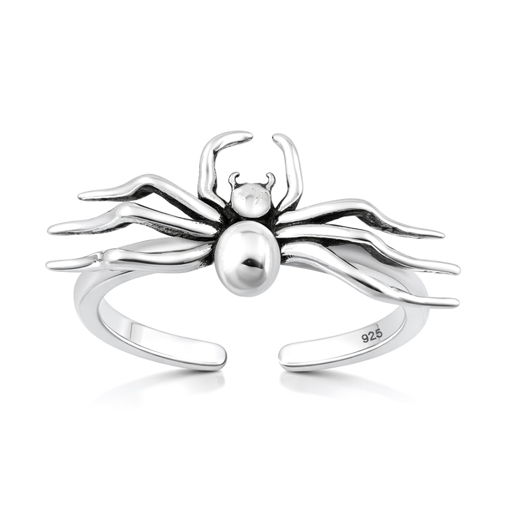 Silver Toe Ring - Spider