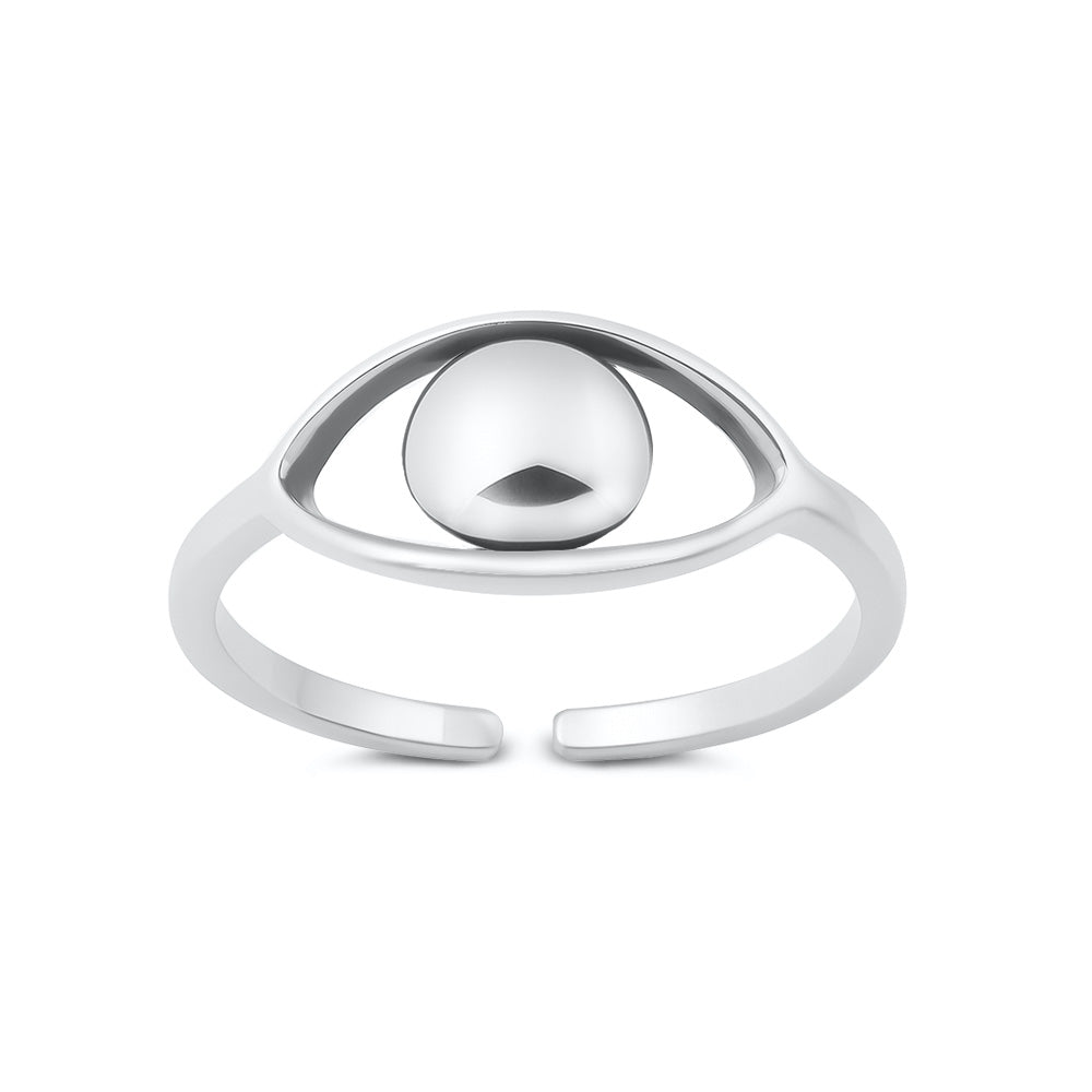 Silver Toe Ring - Evil Eye