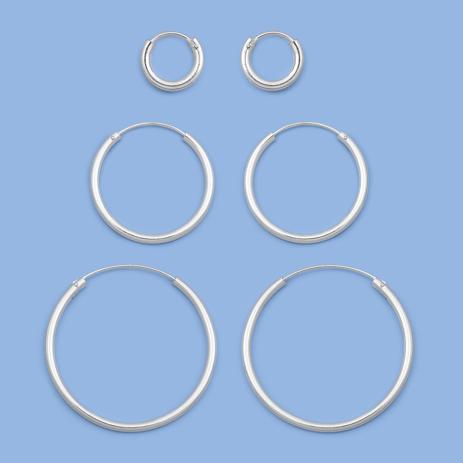 2 mm - Continuous Hoop Earrings