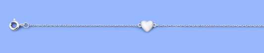 Silver Heart Anklet
