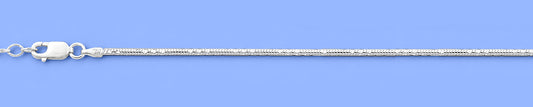 Silver Diamond Cut Snake Anklet