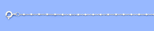 Silver Station Bead Anklet