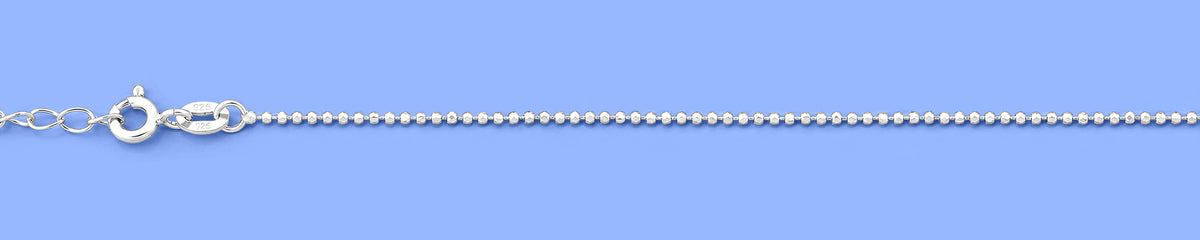 Silver Diamond Cut Bead Anklet