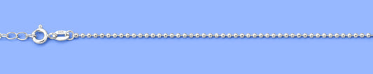 Silver Diamond Cut Bead Anklet