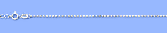Silver Diamond Cut Bead Anklet