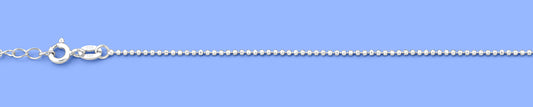 Silver Diamond Cut Bead Anklet