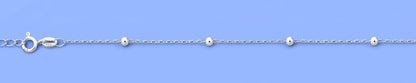 Silver Station Bead Anklet