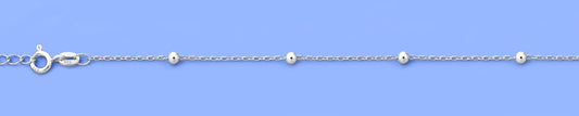 Silver Station Bead Anklet