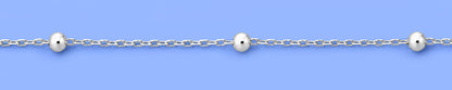 Silver Station Bead Anklet