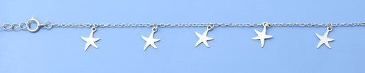 Silver Starfish Anklet