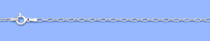 Silver Oval Link Anklet