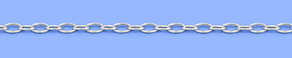 Silver Oval Link Anklet