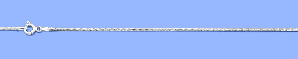 Silver Diamond Cut Snake Anklet
