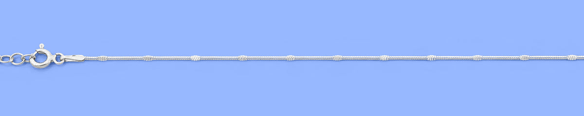 Silver station Diamond Cut Snake Anklet
