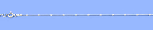 Silver station Diamond Cut Snake Anklet