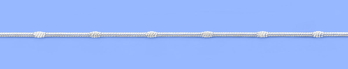 Silver station Diamond Cut Snake Anklet