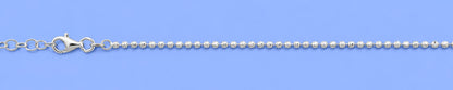 Silver Diamond Cut Bead Anklet