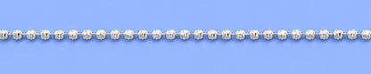 Silver Diamond Cut Bead Anklet