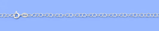 Silver Rolo Link Anklet