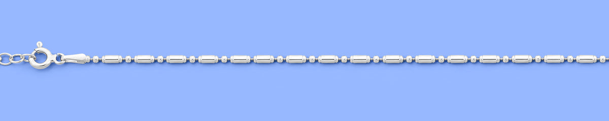 Silver Bead 1+1 Anklet