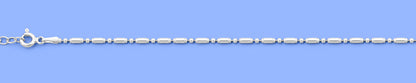 Silver Bead 1+1 Anklet