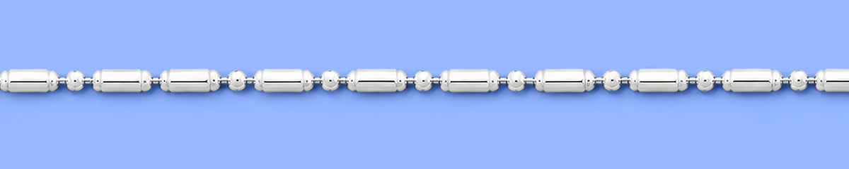Silver Bead 1+1 Anklet
