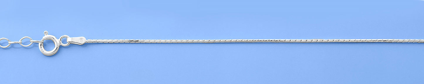 Silver Diamond Cut Anklet