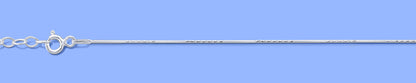 Silver Diamond Cut  Snake Anklet