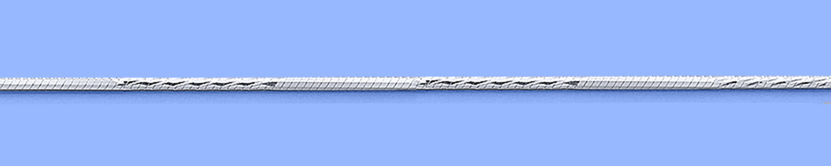 Silver Diamond Cut  Snake Anklet