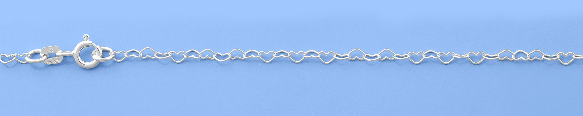 AK210478 Wholesale Sterling Silver Open Heart Anklet – Sidney Imports
