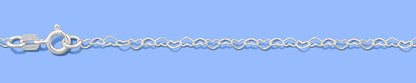 Silver Heart Link Anklet