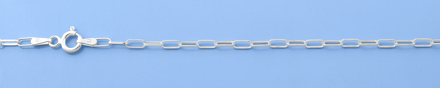 Silver Paperclip Chain Anklet