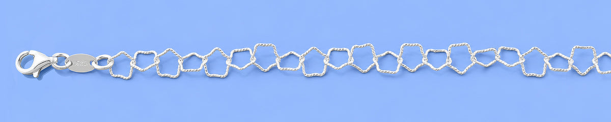 Silver Star Anklet
