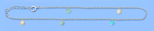 Silver Stone Anklet