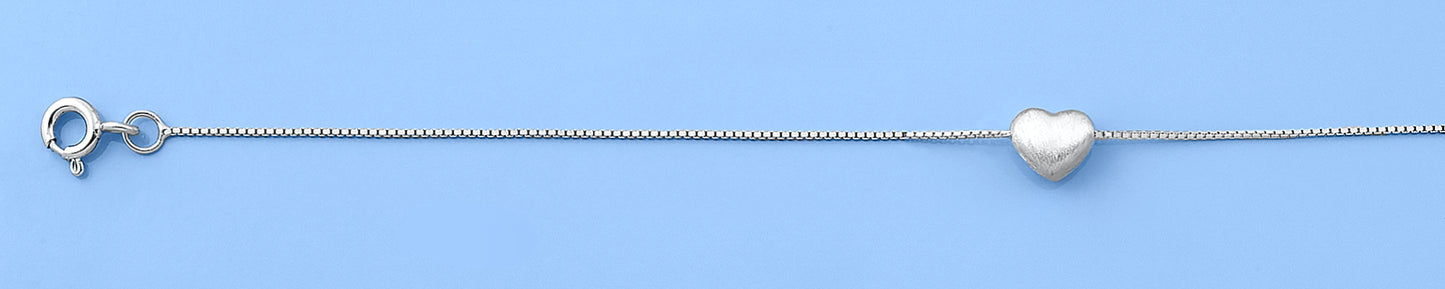 Silver Heart Anklet