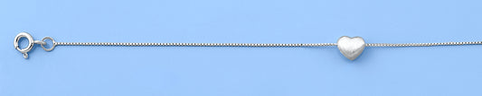 Silver Heart Anklet