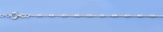 Silver Diamond Cut Anklet