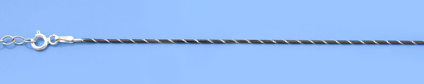 Silver Two Tone Anklet