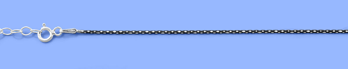 Silver Diamond Cut Anklet