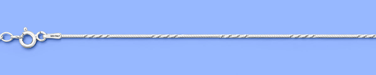 Silver Diamond Cut Anklet