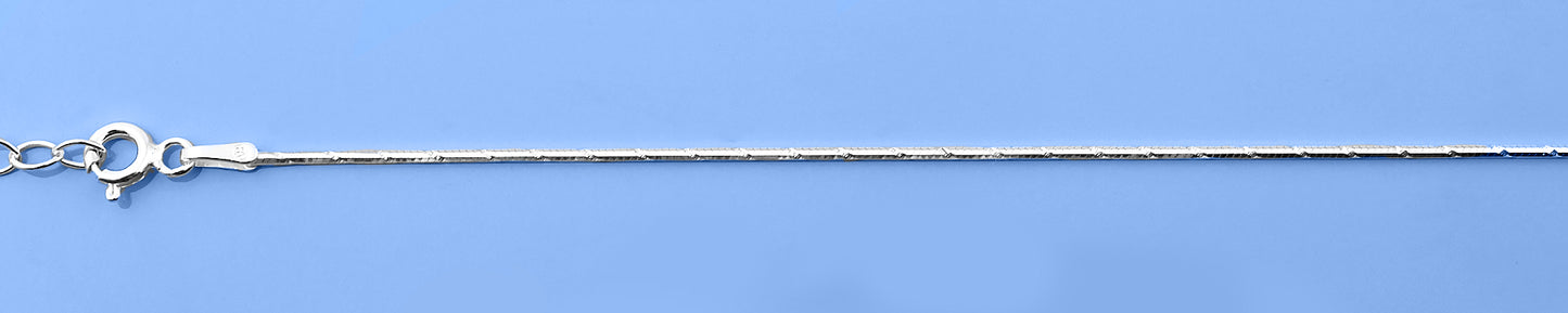 Silver Diamond Cut Anklet