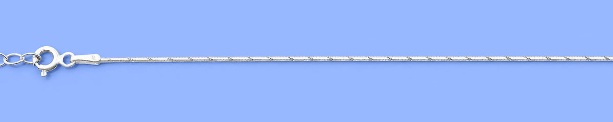 Silver Diamond Cut Anklet