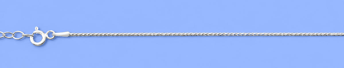 Silver Diamond Cut Anklet