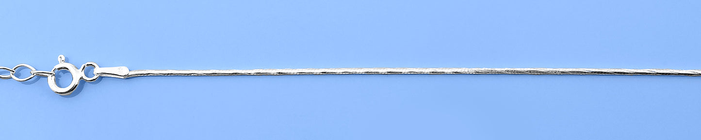 Silver Diamond Cut Anklet