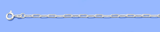 Silver Diamond Cut Paperclip Anklet