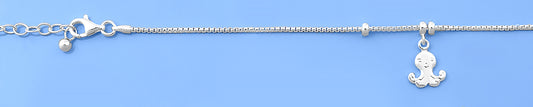 Silver Anklet - Octopus
